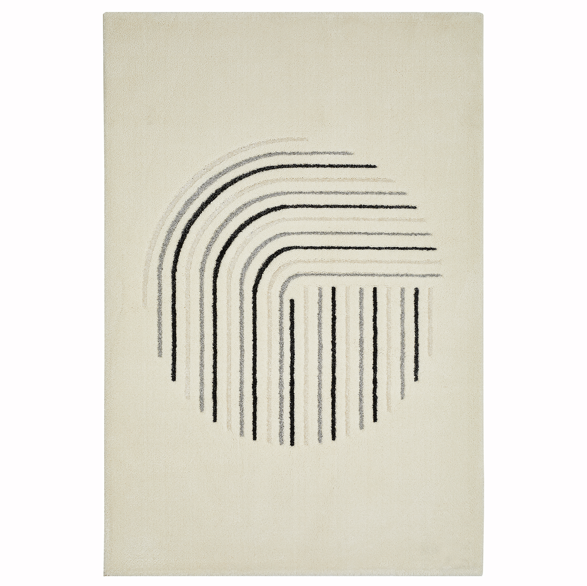 Teppich - creme - Hoch-Tief-Design - 160x230 cm