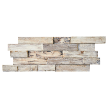 Teak wandbekleding gun smoked (ca. 0,5 m²)