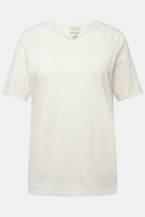 T-Shirts, 2er-Pack, V-Ausschnitt, Halbarm, Biobaumwolle