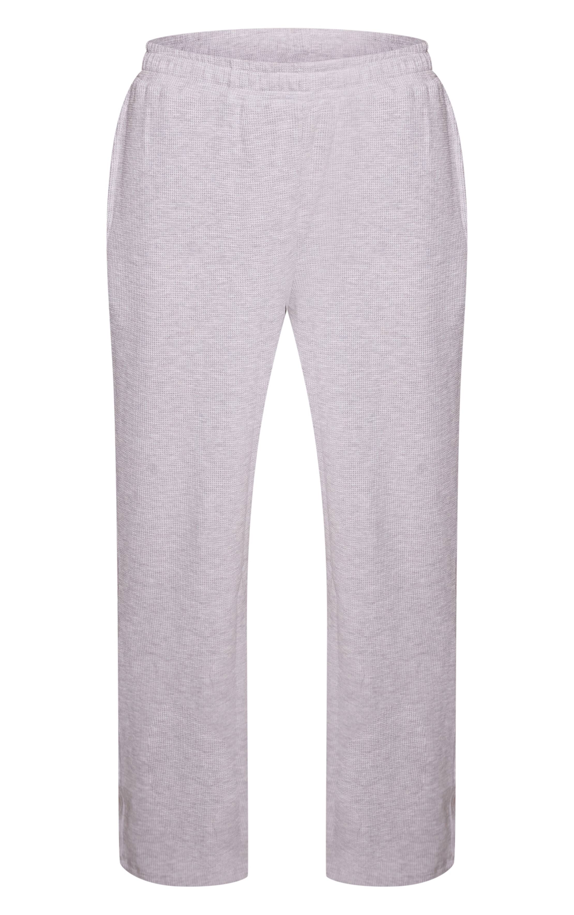 Gris Bas De Pyjama Gaufré
