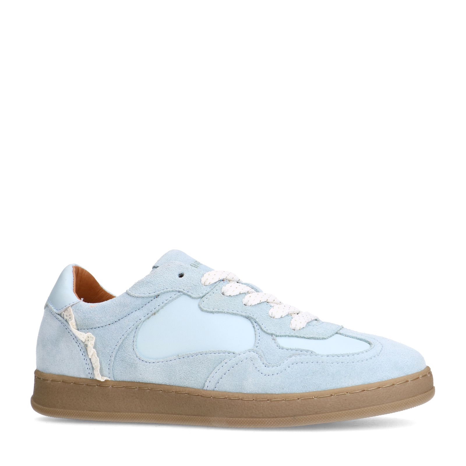 Lichtblauwe suède sneakers