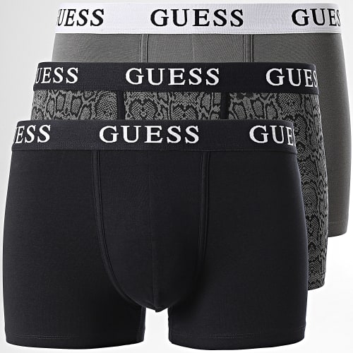 Lot De 3 Boxers U3BG15 Noir Gris Vert Kaki
