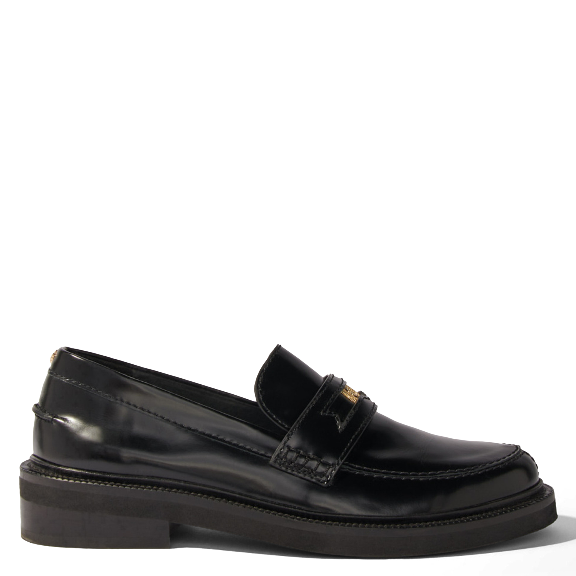 Mocassin vernis en cuir | Noir