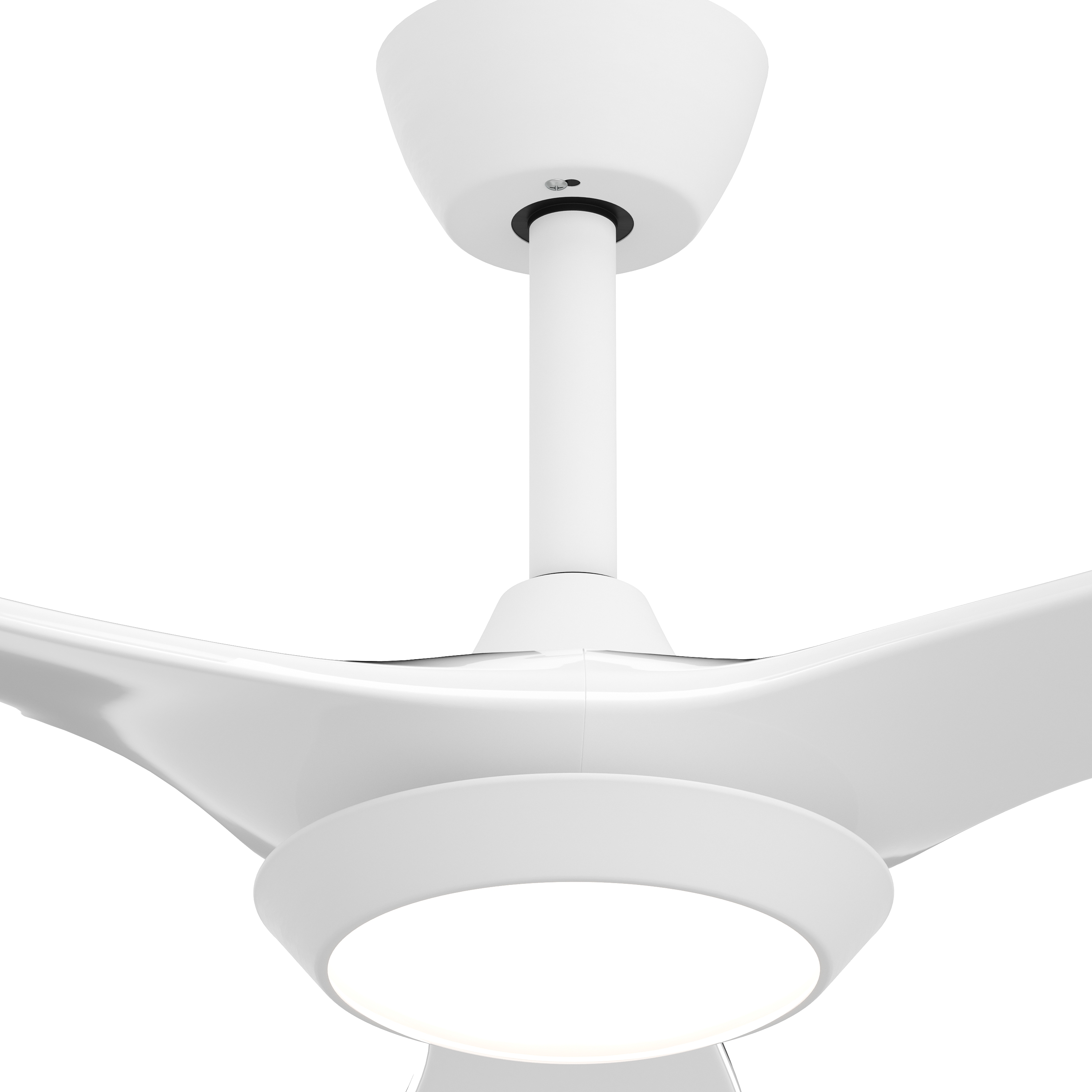 Deckenventilator mit Lampe 132 cm weiss