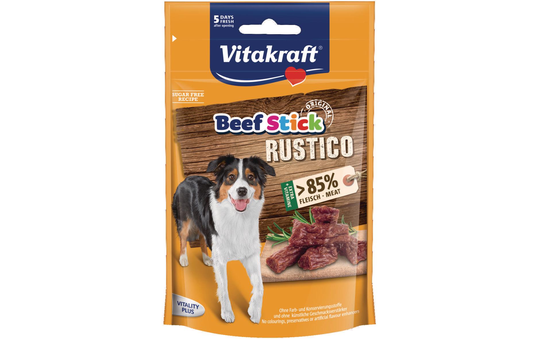Leckerli Beef-Stick Rustico, Multipack 5 x 55 gDie Belohnung für zwischendurch