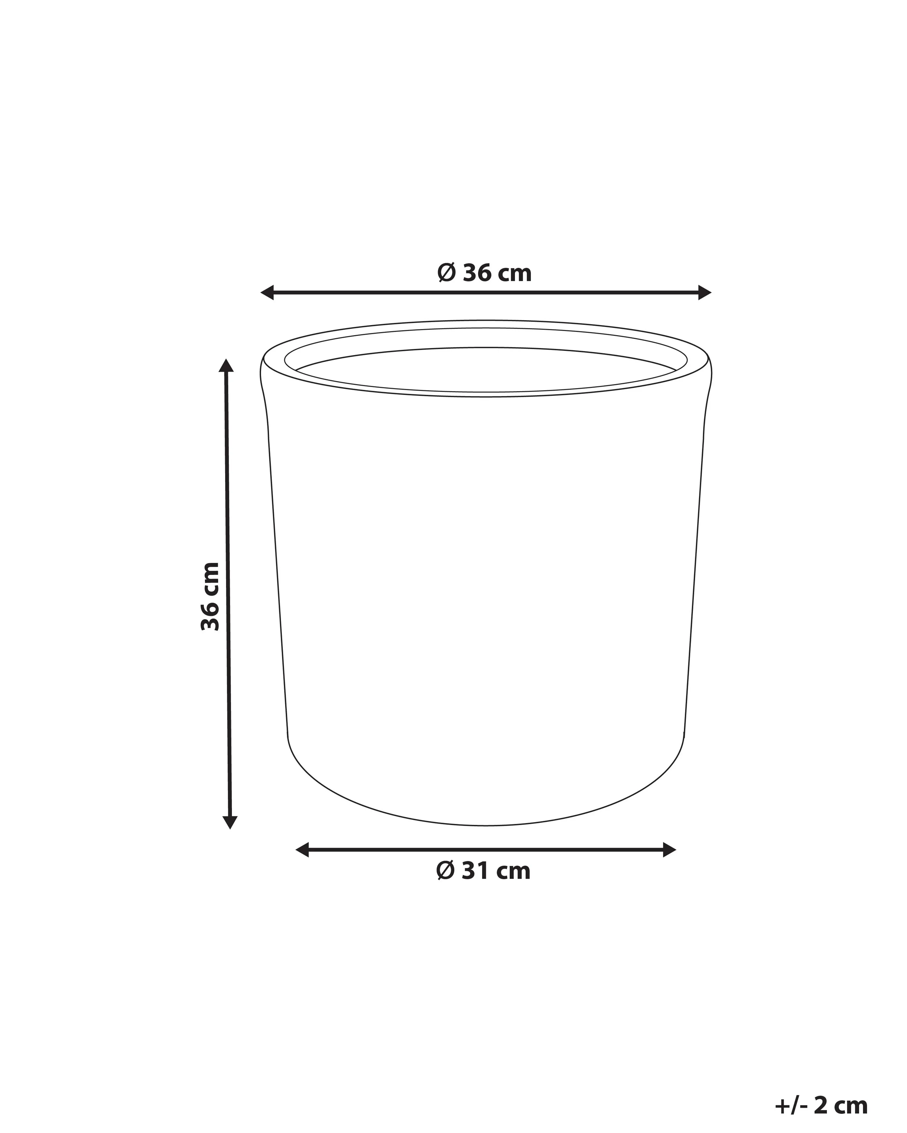 Bloempot VOULA 36 cm Goudbruin