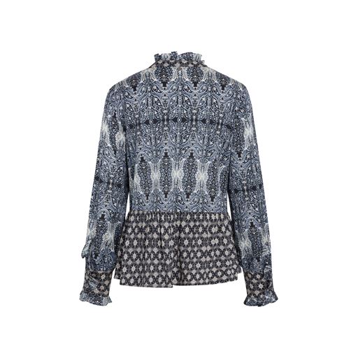 PBO Sabria Bluse, Dark Blue Mix, 40