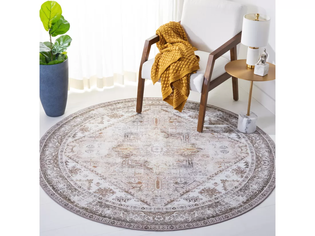 Tapis Beige & Grey 183 X 183 cm - Kushim