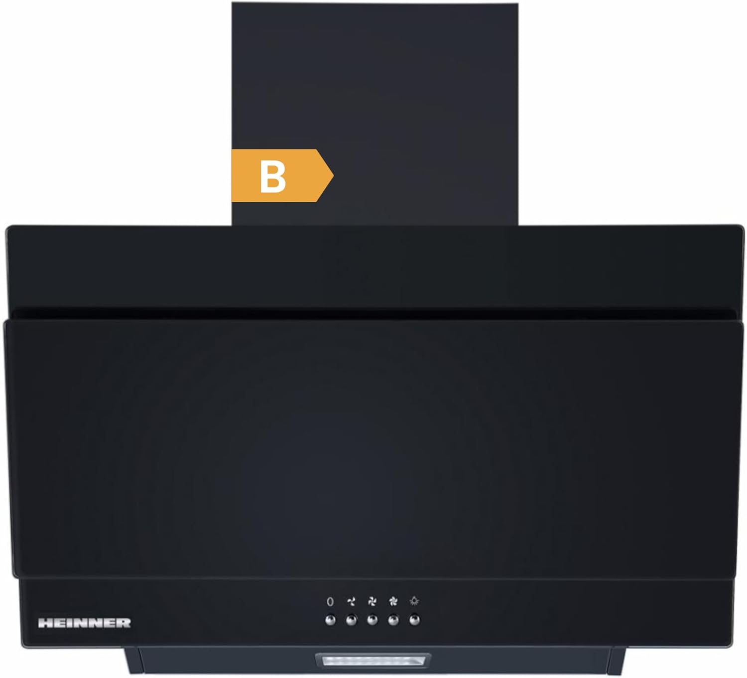 DCH-350RGBK Sloped Wall Hood Extractor | 60 cm Kitchen Cooker Hood | 276.6 m³/h Extraction Rate | LED Lighting | 3 Speed Settings | Black Glass Front | 5-Year Warranty
