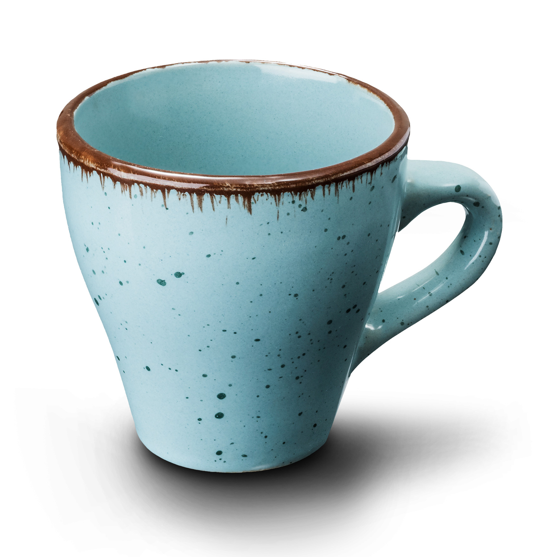 Espressotasse - türkis - Natur-Look