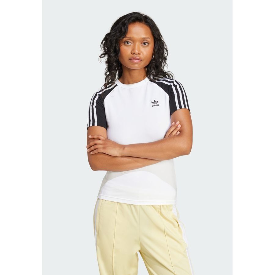 Adidas Original T-shirt slim manches raglan 3 bandes Adicolor