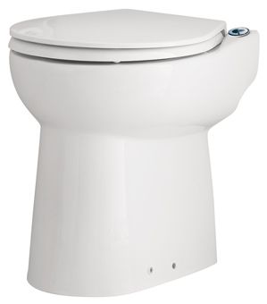 Sanibroyeur Sanicompact closetpot Sanicompact C43 ECO  met fecaliënvermaler incl. closetzitting 390x430x42mm wit