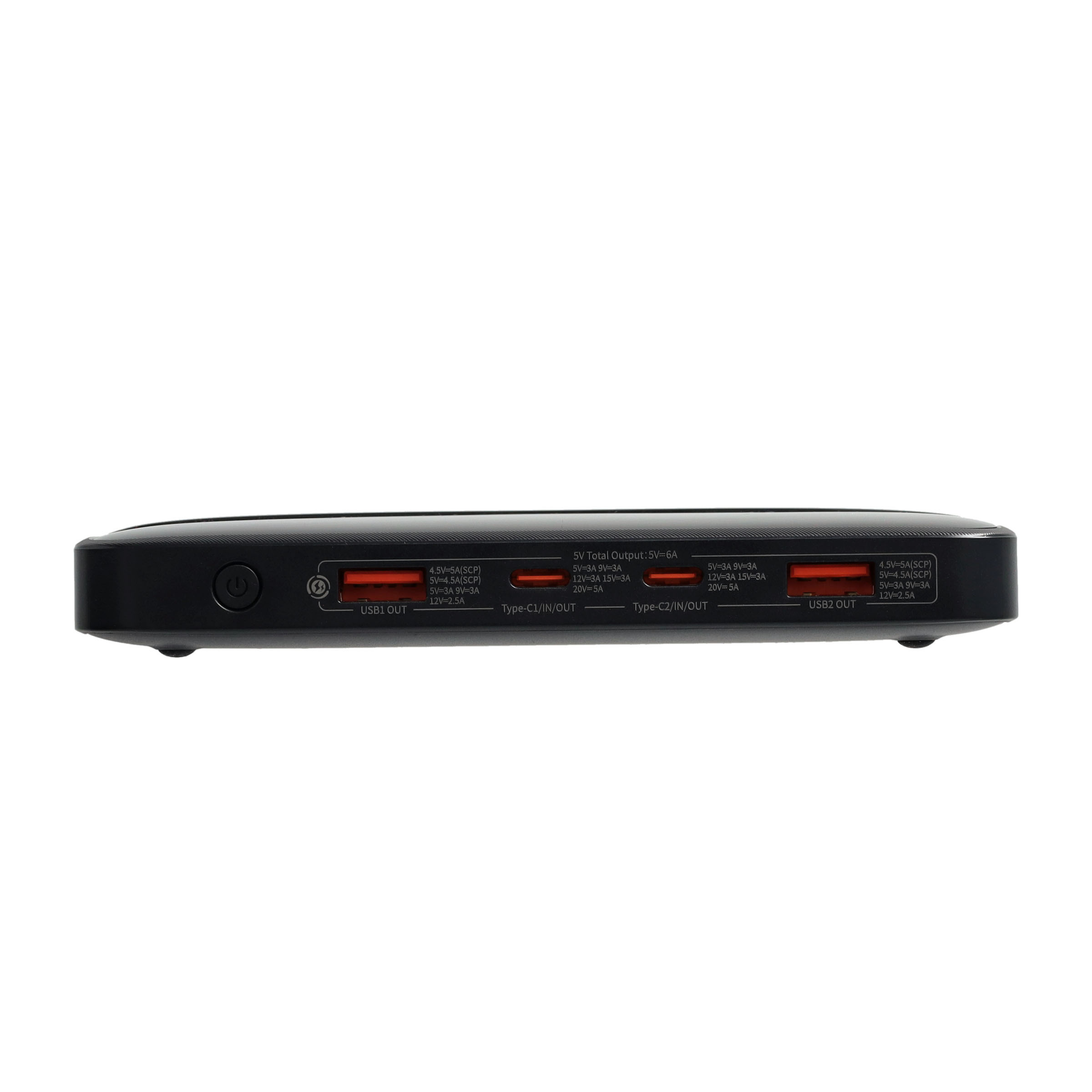 (100W) Blade HD 20000mAh Powerbank 2x USB C / 2x USB A Ladegerät mit LED Anzeige   USB C Ladekabel - Schwarz