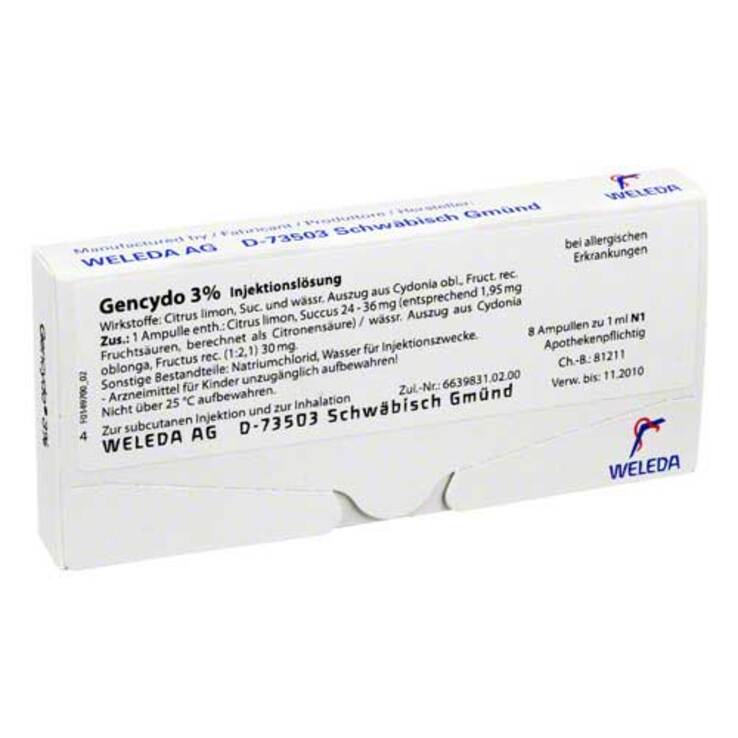 Gencydo 3% Injektionslösung, 8 St
