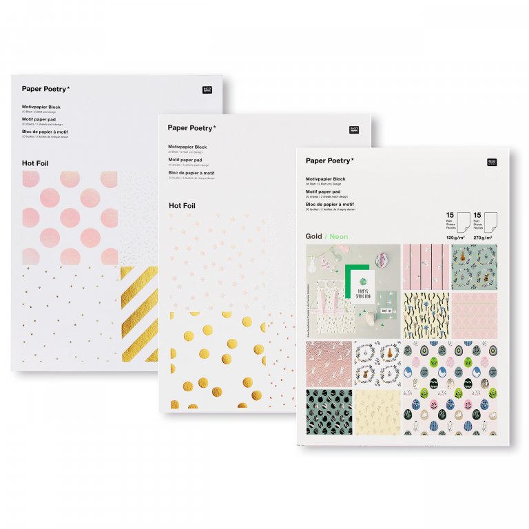 Motivpapier Block, Hot Foil