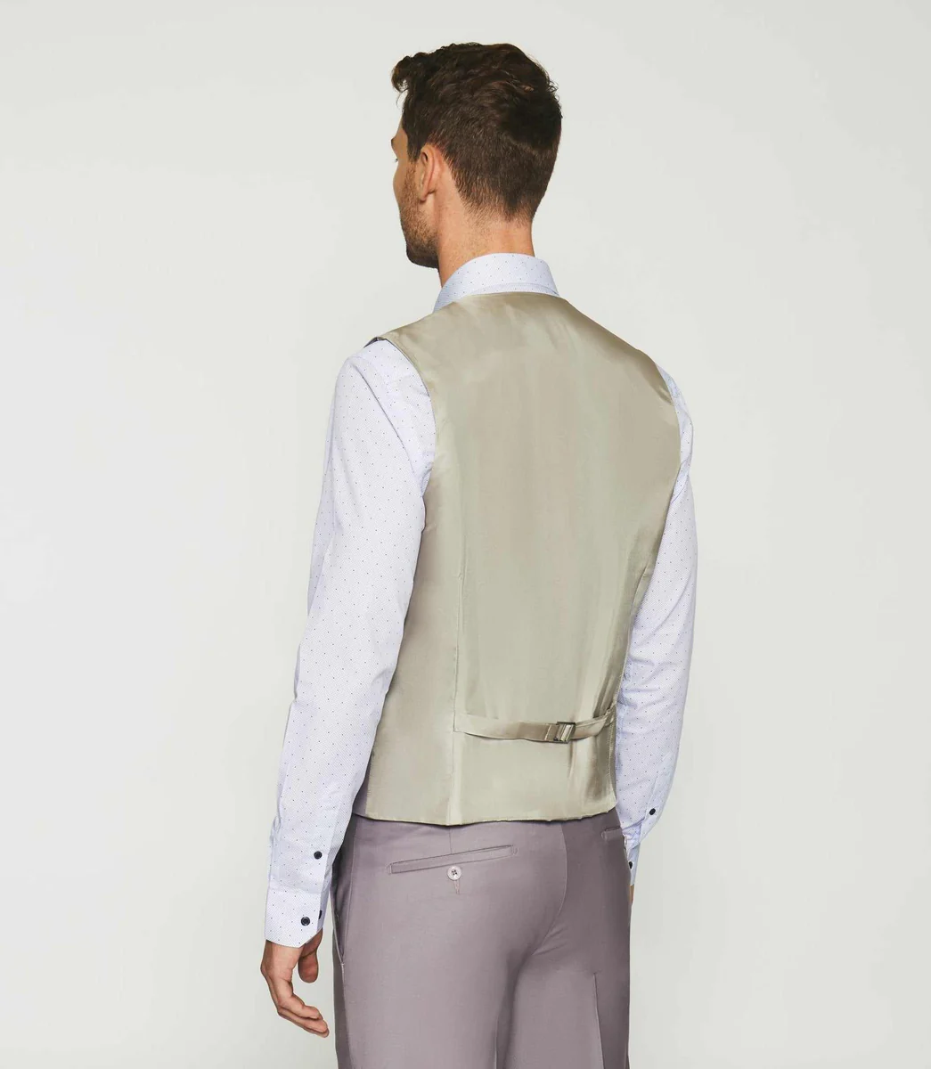 Gilet de costume laine parme foncé JFAVORI