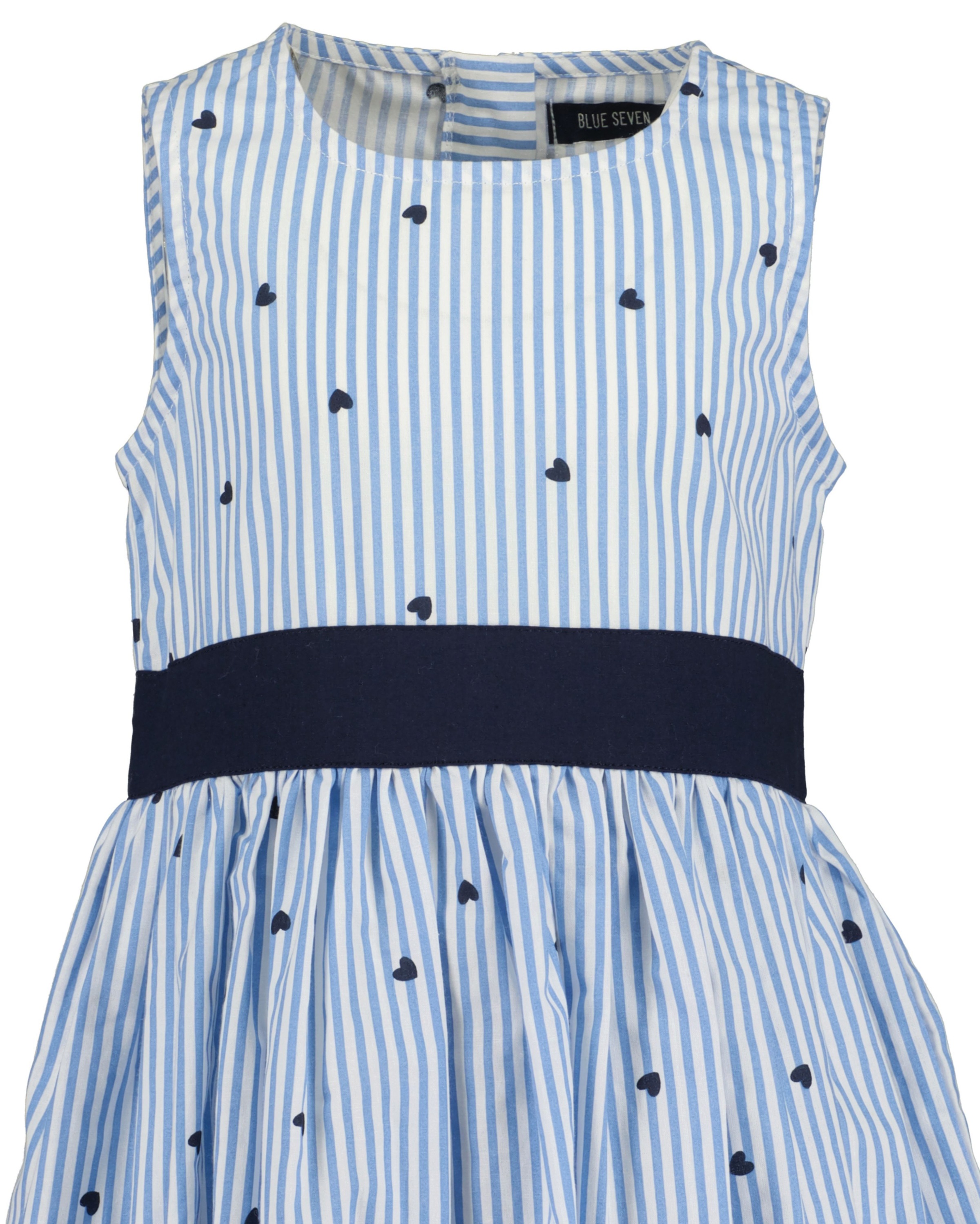 Blue Seven Sommerkleid im zeitlosem Streifen-Design mit tollem Herzen-Allover