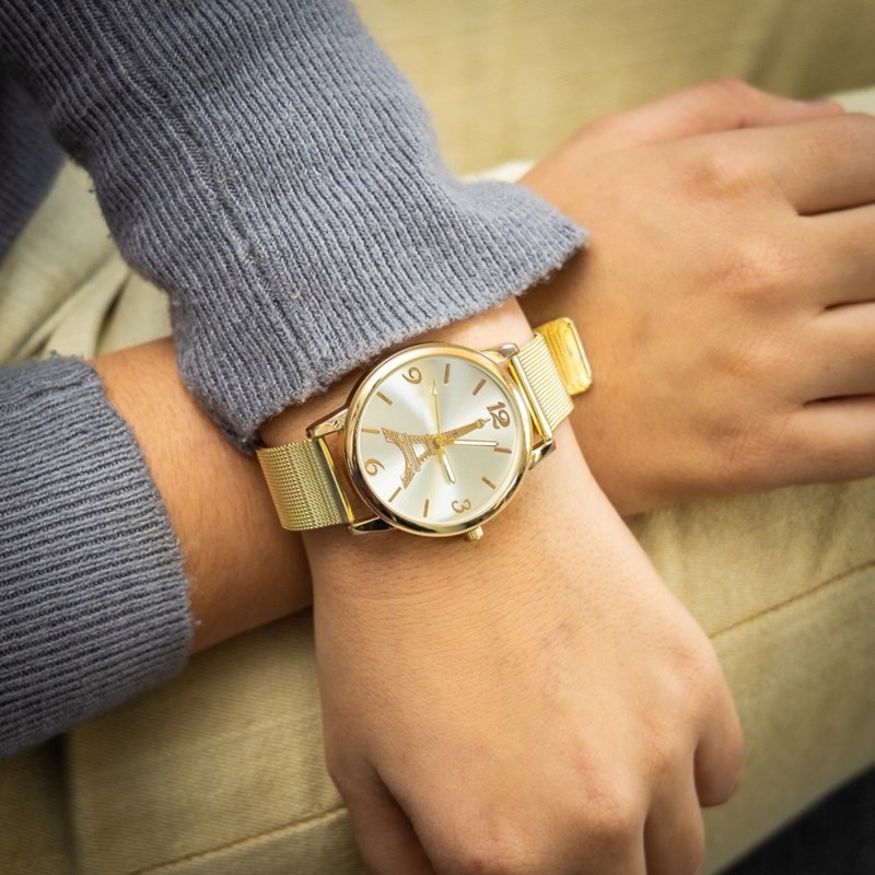 Montre Femme CHTIME bracelet Acier Doré