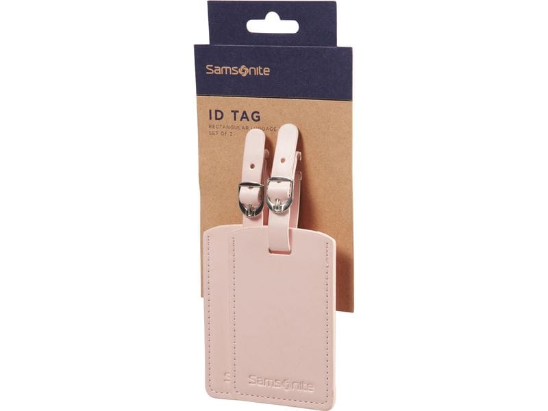 Samsonite G.T. Rectangle Luggage Tag 2 Stück, Hellrosa Gepäckanhänger