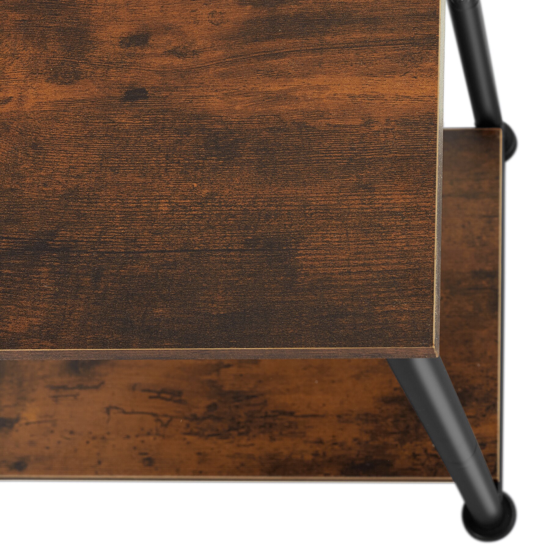 tectake® Beistelltisch, Industrial Style, mit 2 Ablagen, 38,5 x 30 x 51,5 cm