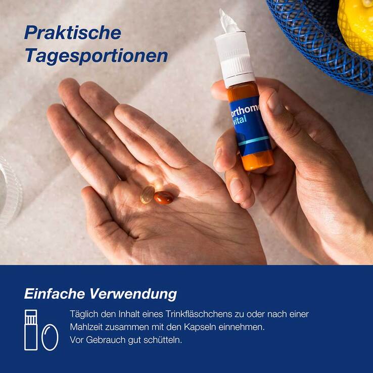 Orthomol Vital Trinkfläschchen / Kapseln Kombipack., 7 St