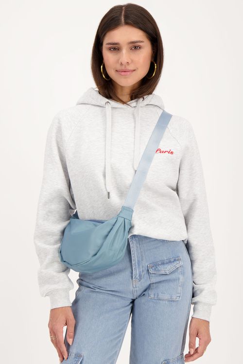 Lichtblauwe crossbody tas