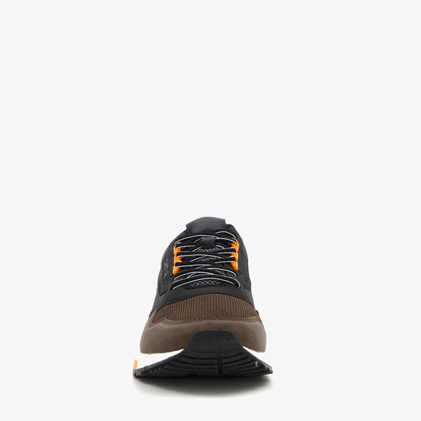 Blue Box heren sneakers met okergele details