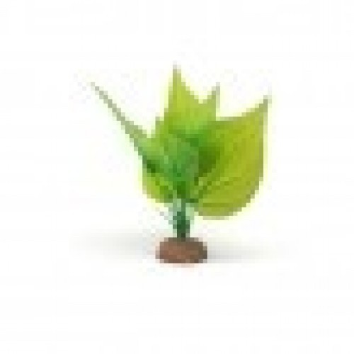 Planta artificial em forma de lagarto, 15 cm, cor verde.