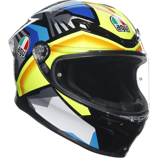 AGV - Casque K6 S Joan Jaune / Bleu / Gris / Noir