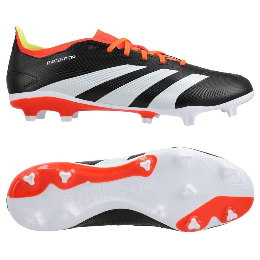 adidas Predator League FG Solar Energy - Noir/Blanc/Rouge