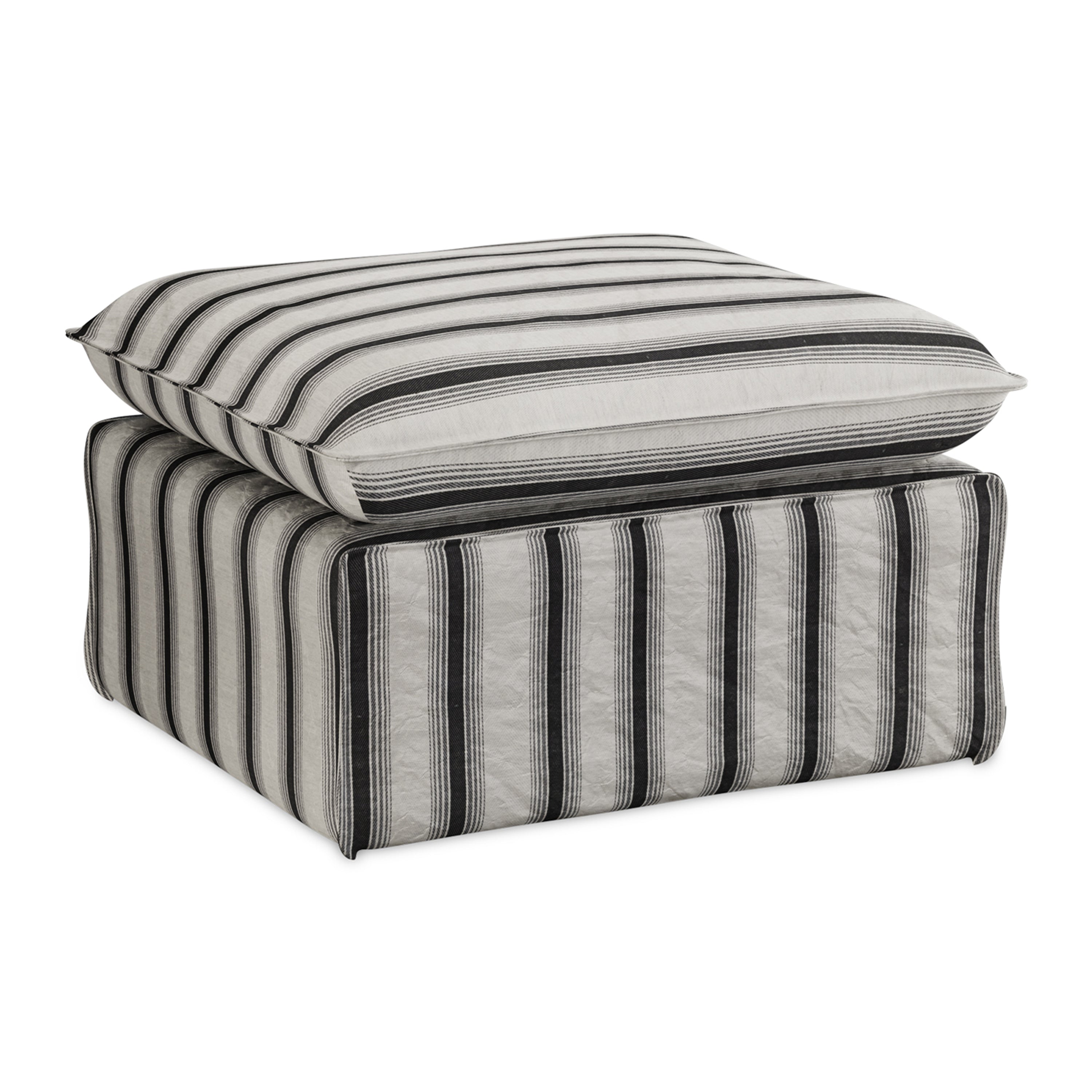 HKliving Nomad Hocker - Rocco - Chalkstripe