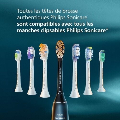 Brossette dentaire Philips Sonicare HX6062/87 Optimal White Lot de 2 Blanc