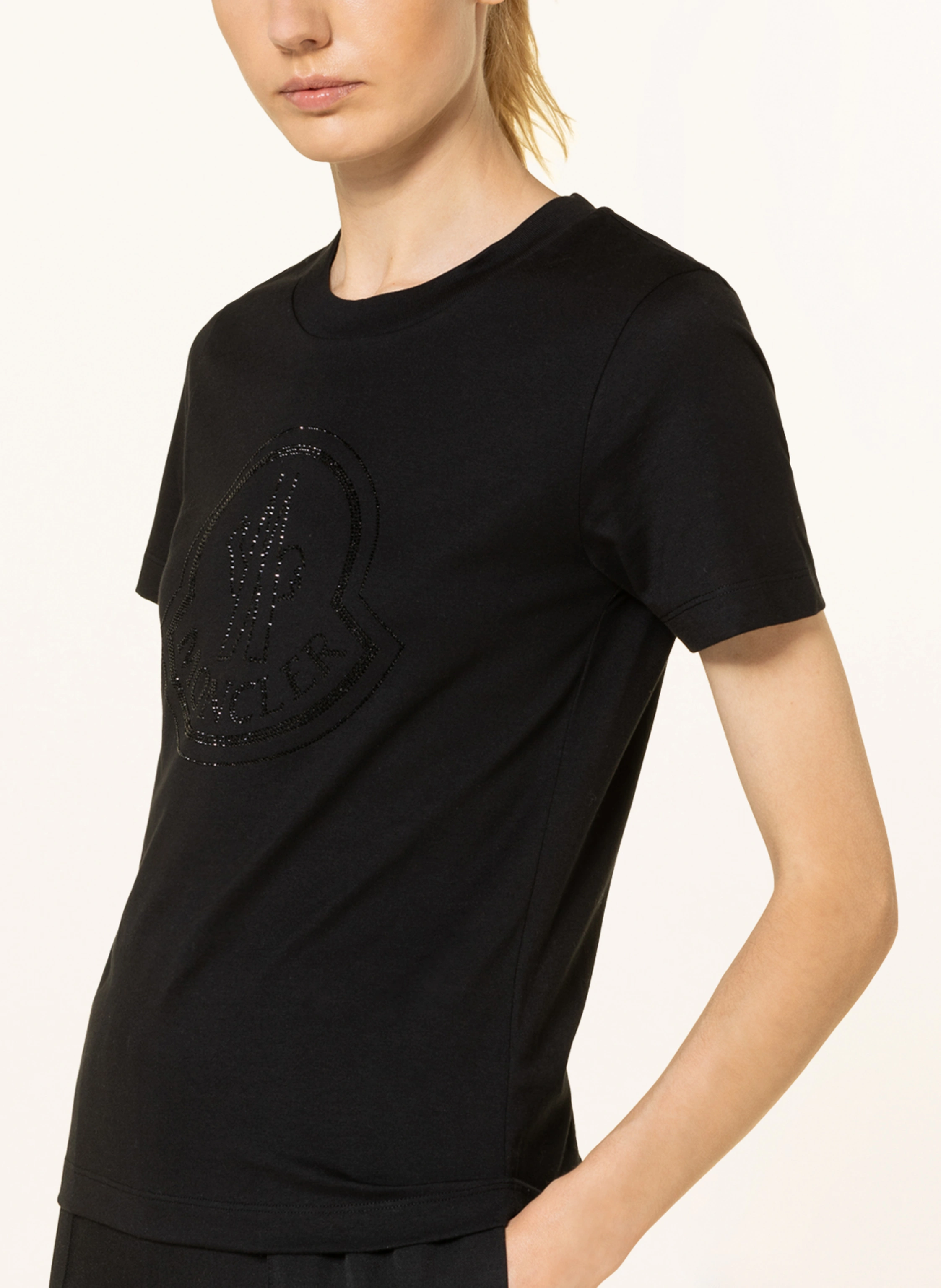 MONCLER T-Shirt mit Schmucksteinen