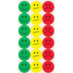 Pastille de présentation Smiley, papier, assorti