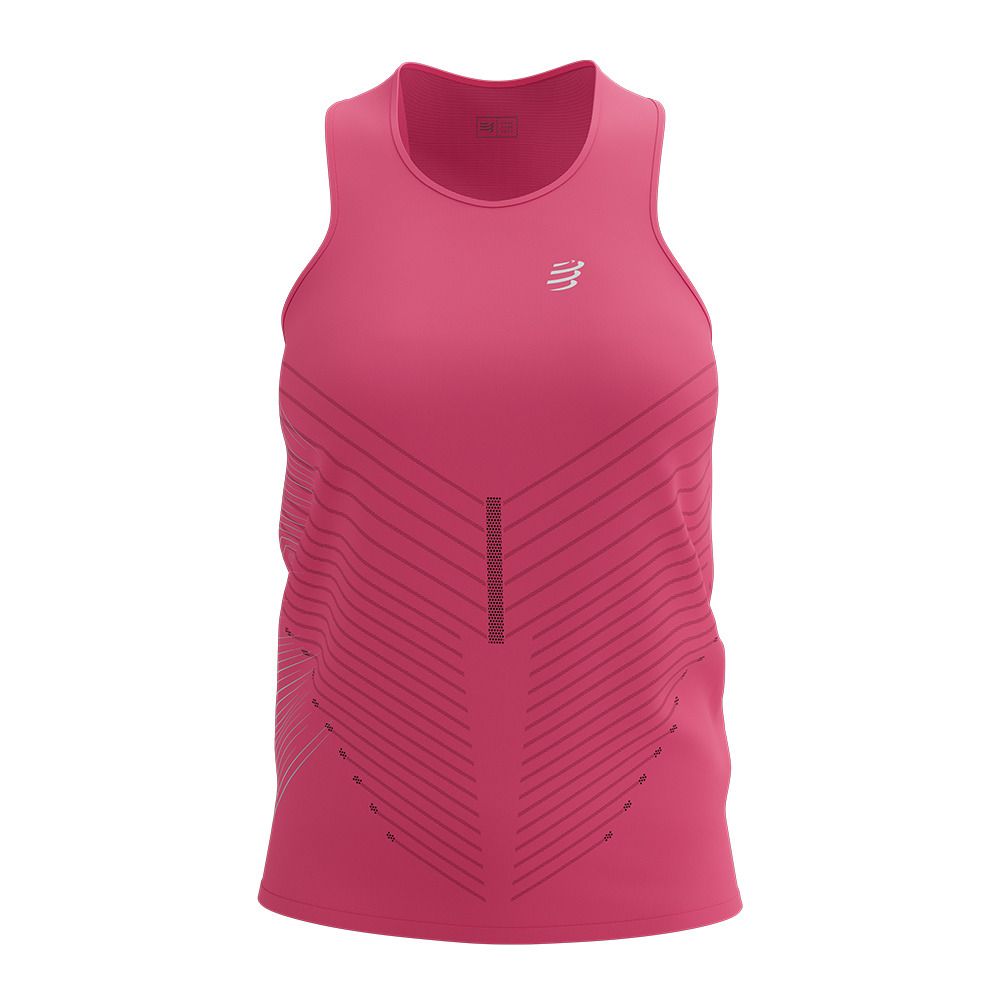 Compressport PERFORMANCE - Débardeur Femme hot pink/aqua
