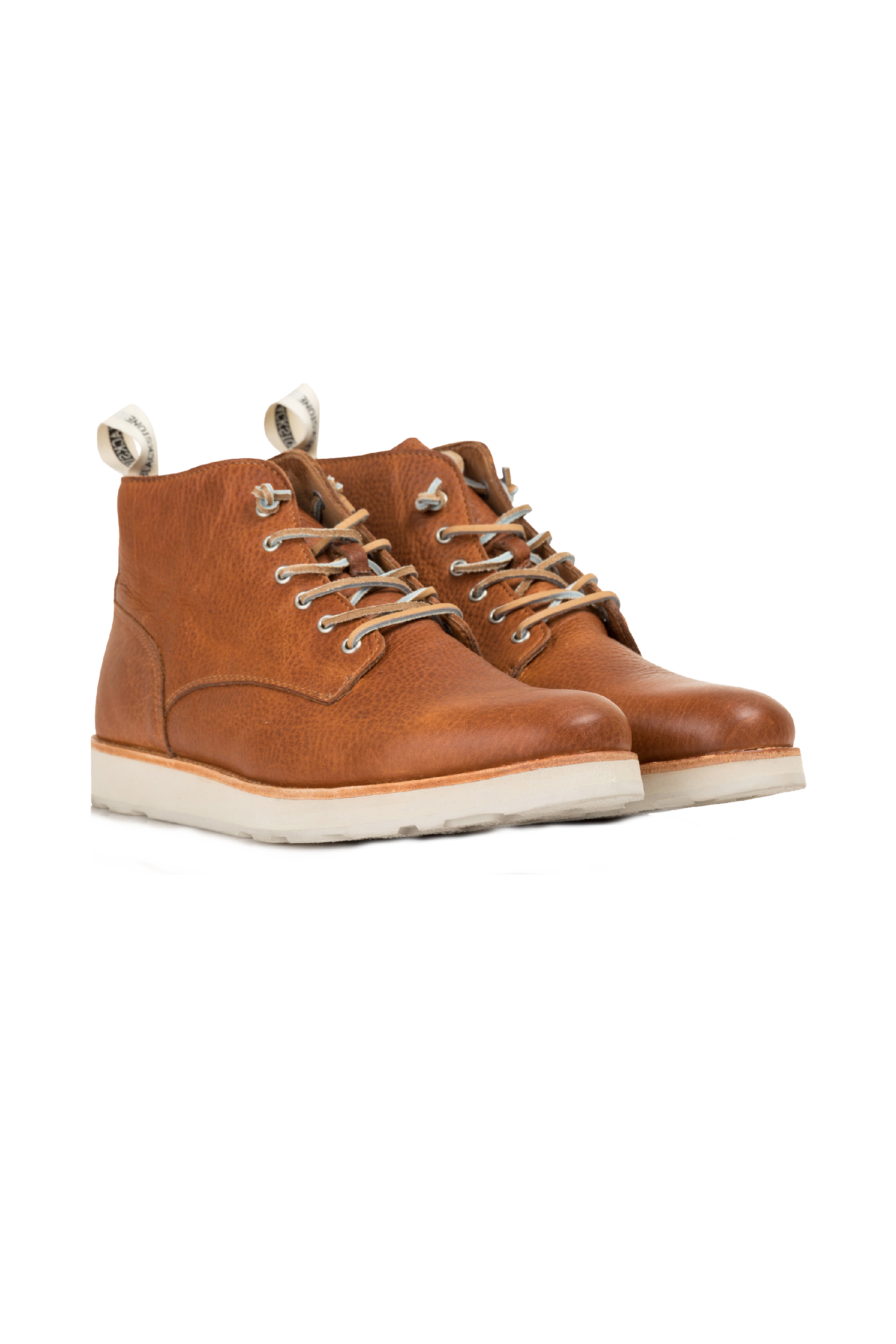BLACKSTONE Boots en cuir grainé Marron