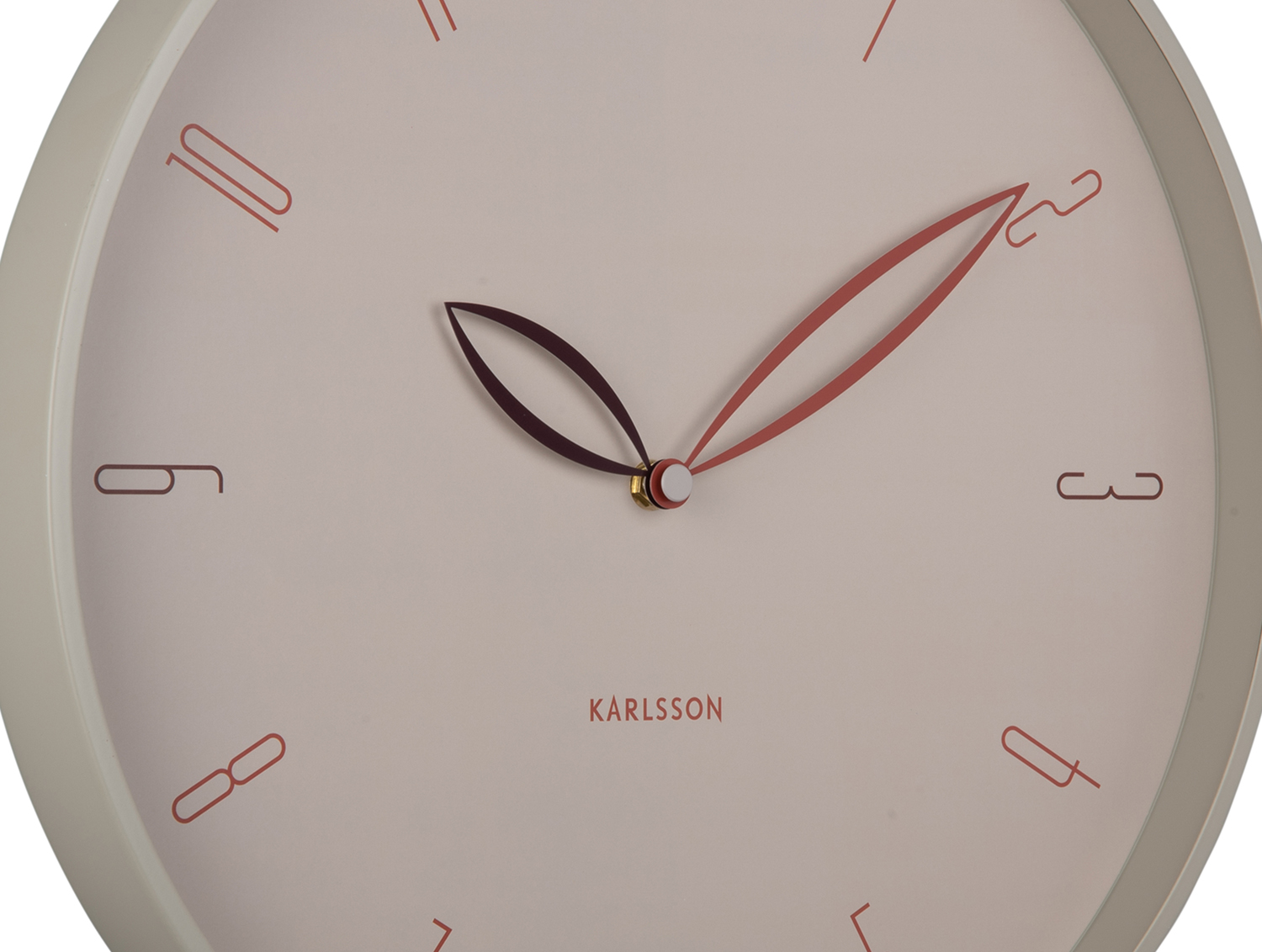 Wall clock Petals warm grey