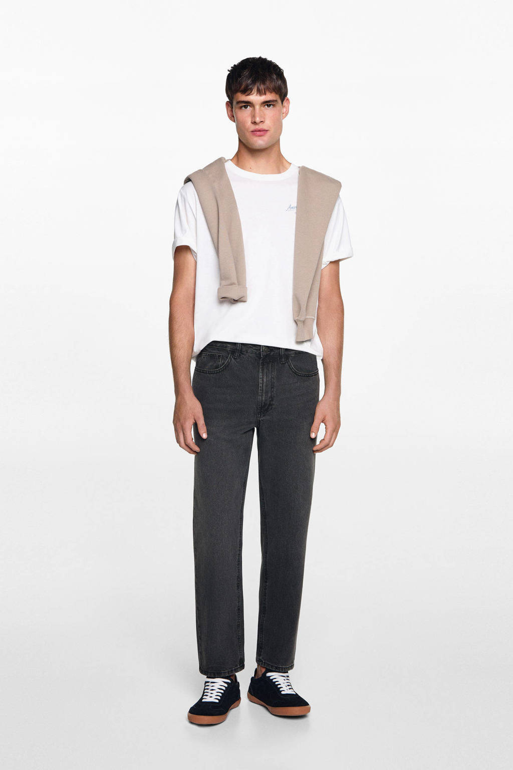 MANGO TEEN regular fit jeans grey denim