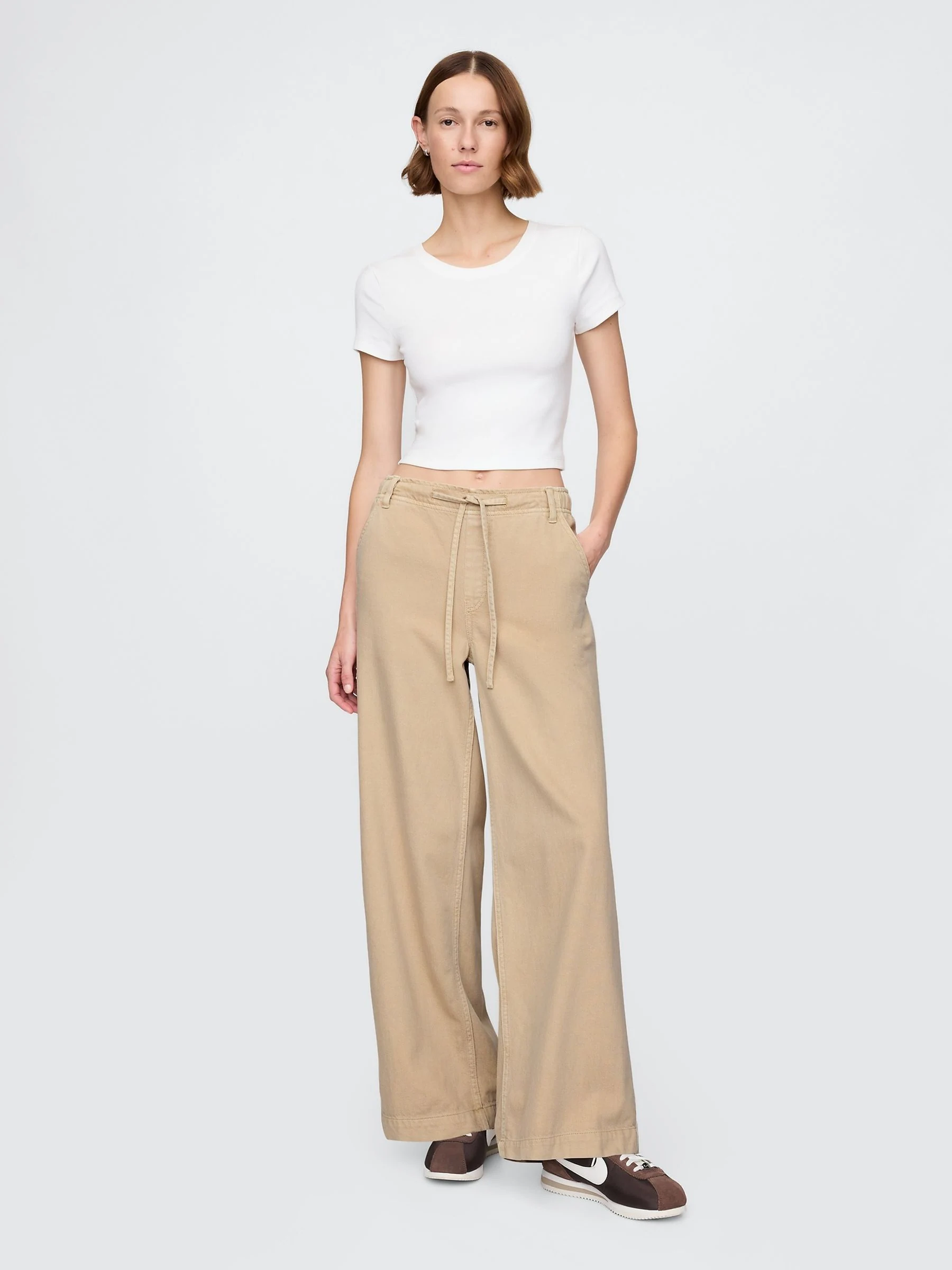 Gap UltraSoft Easy Baggy jeans met halfhoge taille