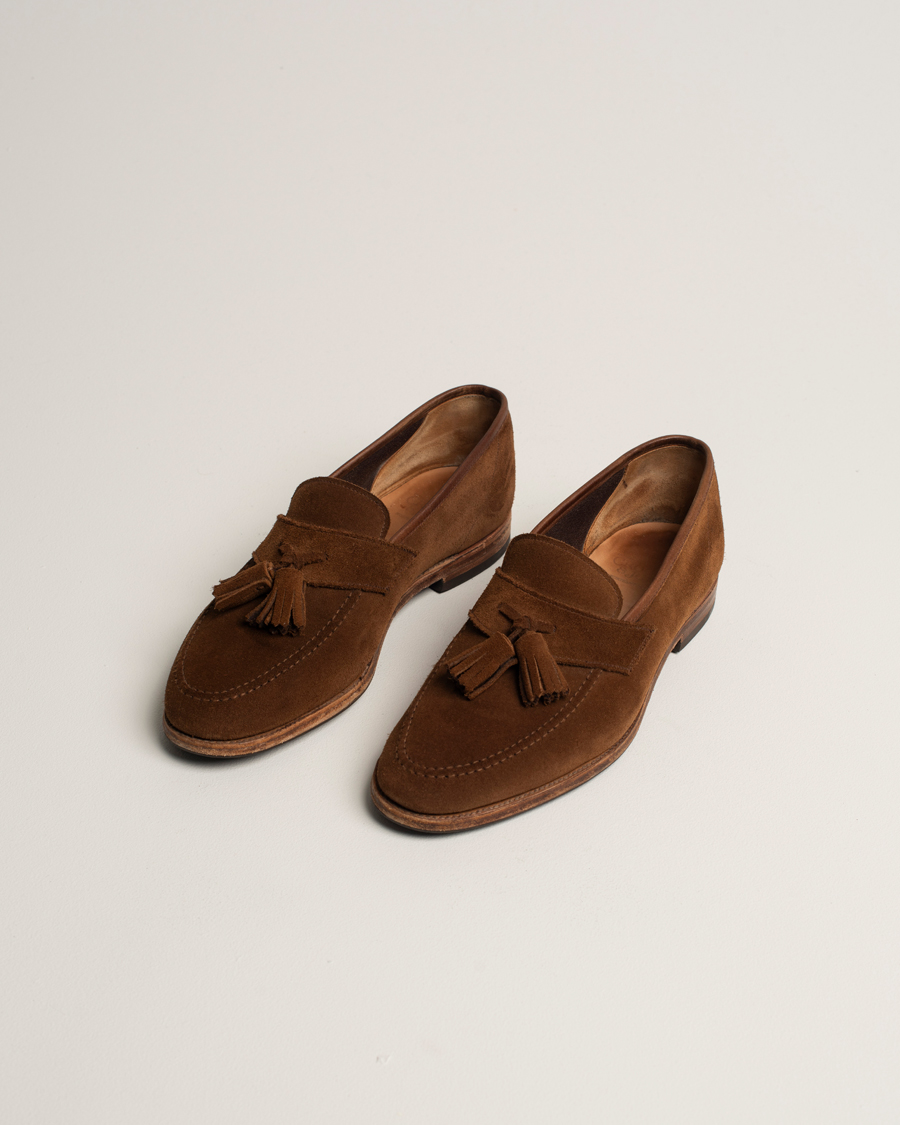 Crockett & Jones Solent Unlined Tassel Loafer Snuff Suede UK8,5 - EU42,5