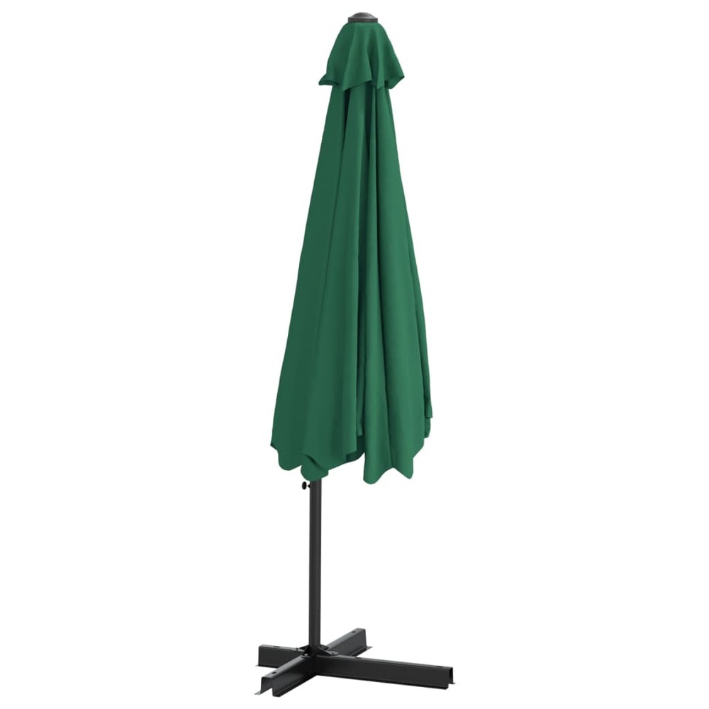 Parasol d'extérieur avec mât en acier 300 cm vert