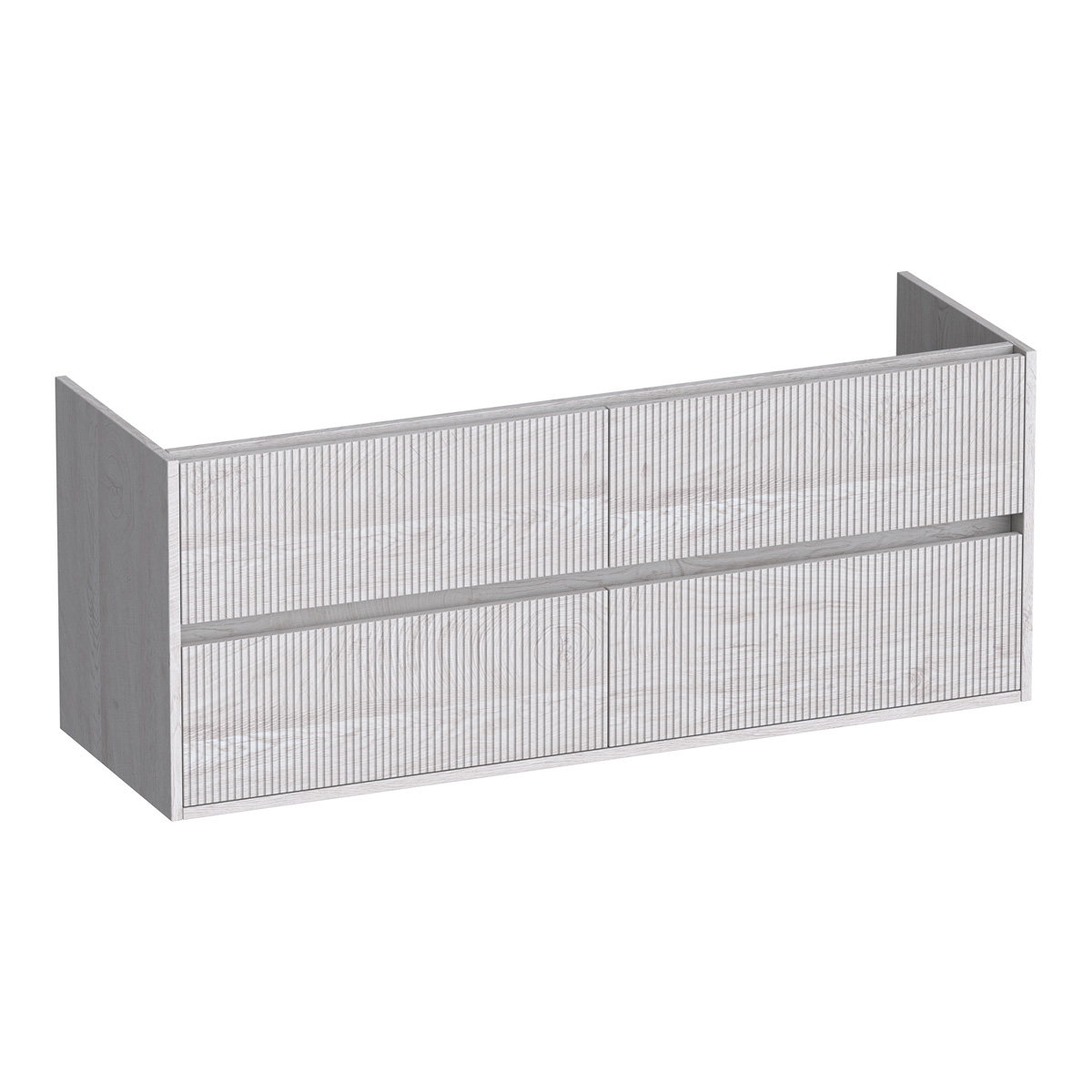 Brauer Adore Wavy onderkast ribbelfront 140cm met 4 softclose lades forest seashell