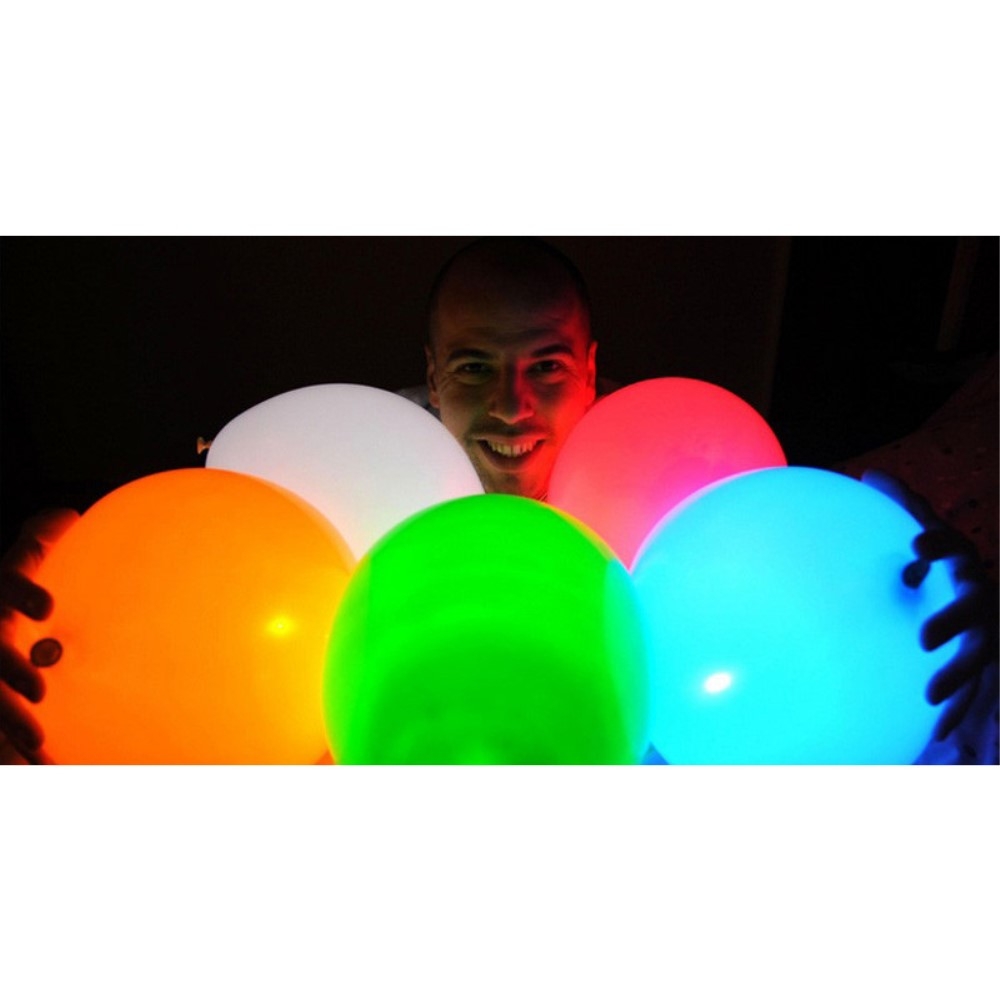 (24er Set) Ø30cm LED Party Deko Ballons Latex Luftballons - Assortiert