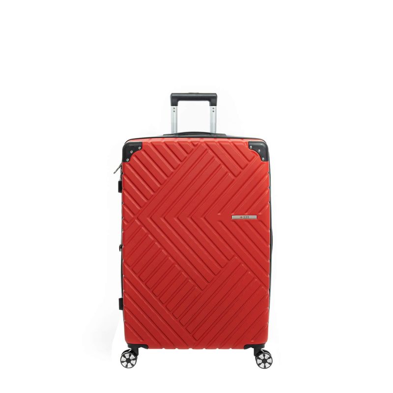Lot de 3 valises rigides 2123 56, 67 et 77 cm Rouge