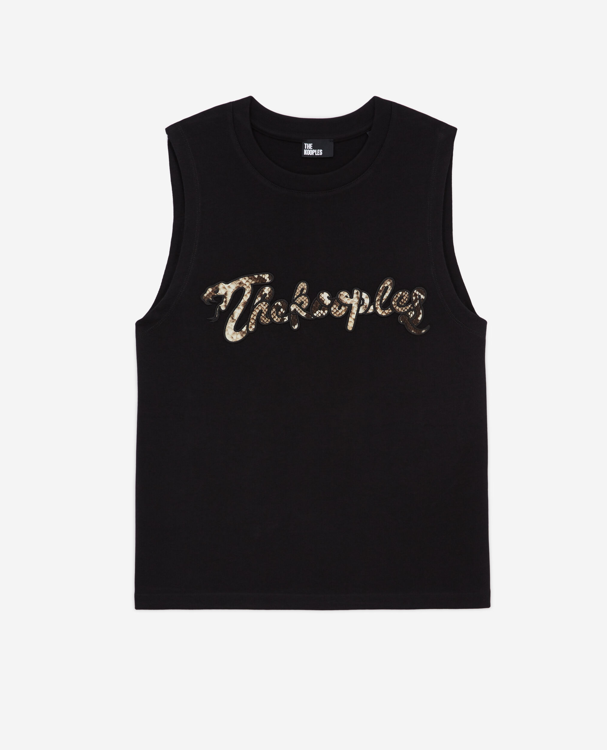 T-shirt noir sérigraphié Snake logo
