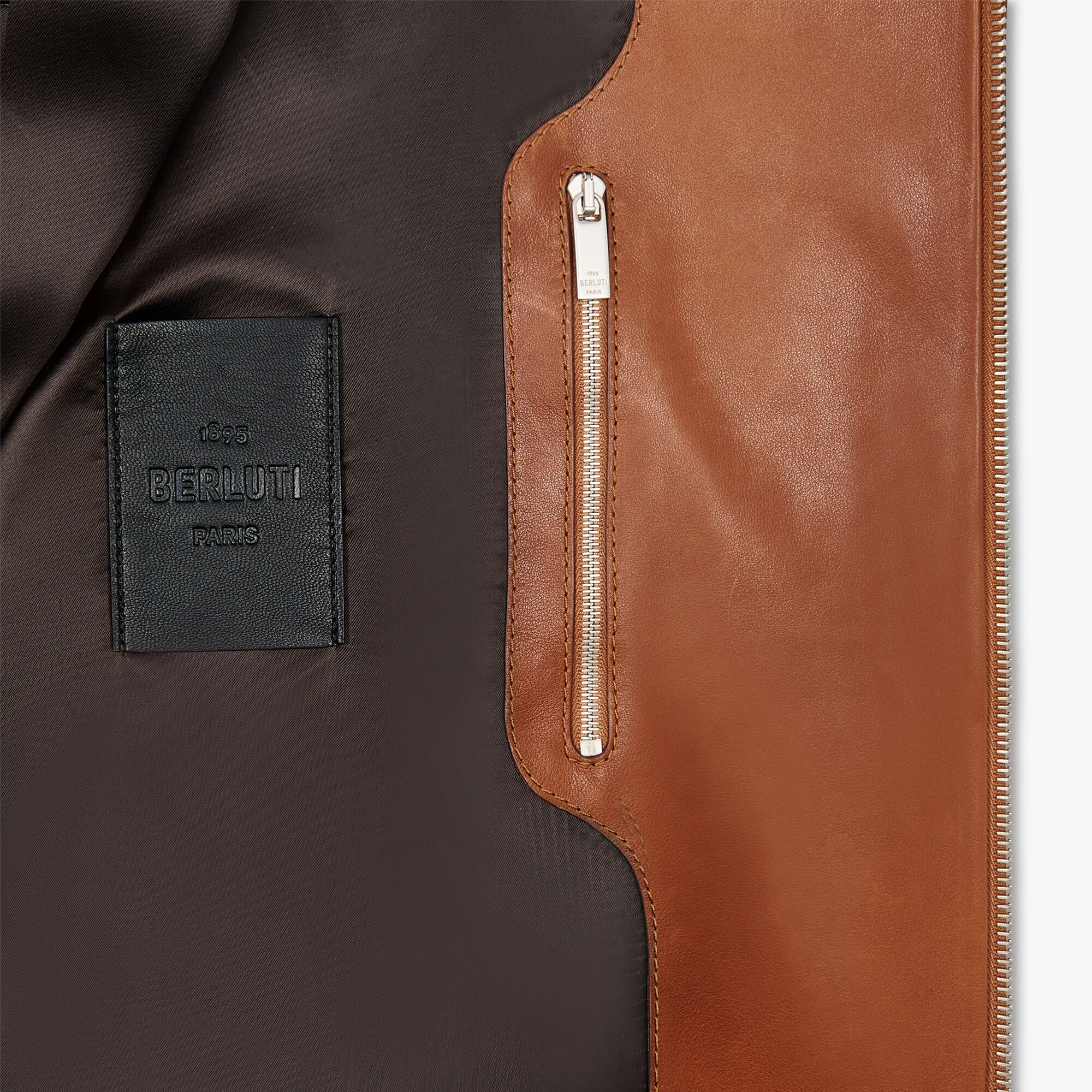 B-Way En Cuir Patine