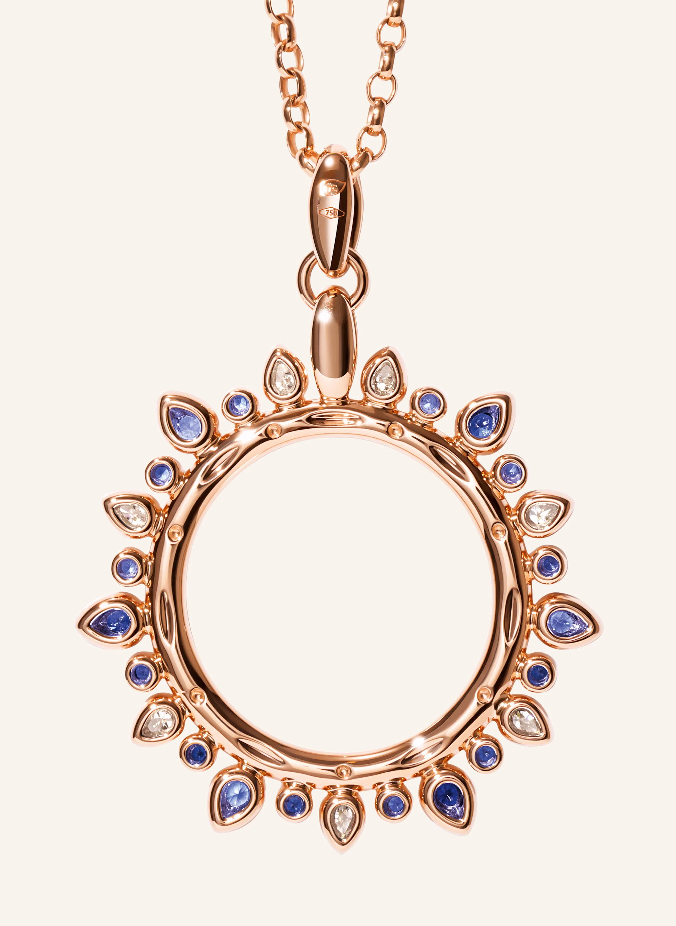 TAMARA COMOLLI Anhänger PENDANT GYPSY 'OCEAN' SUN LARGE 18K Roségold