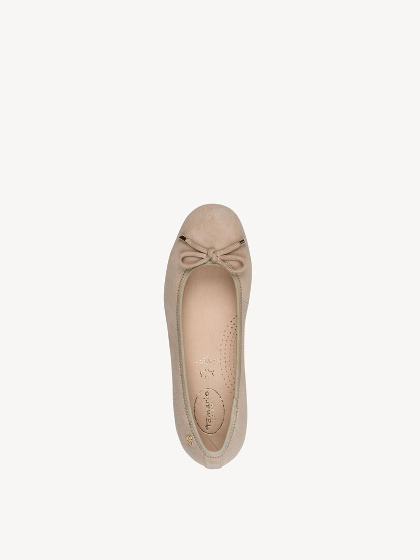 Leren Ballerina - beige