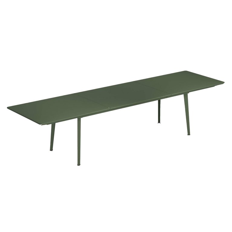 Emu Plus4 uitschuifbare tuintafel 90x220/330 legergroen