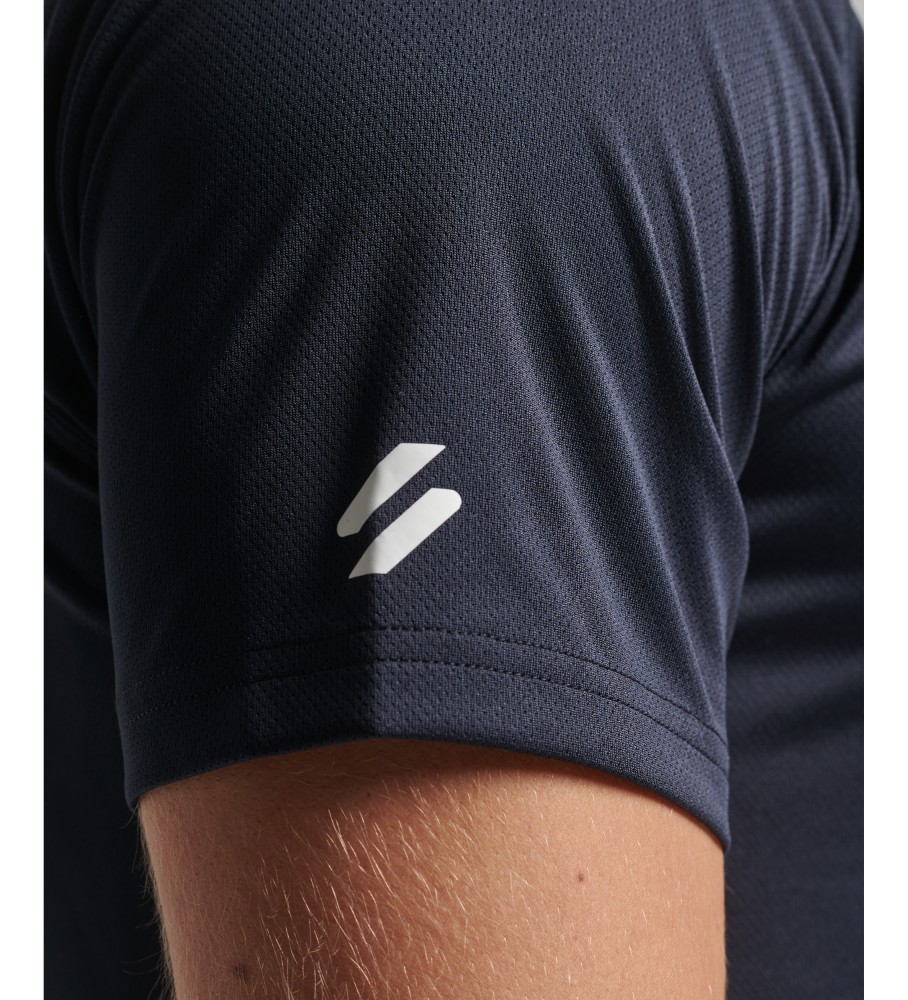 Camiseta de manga curta Superdry Train Active Navy Graphic
